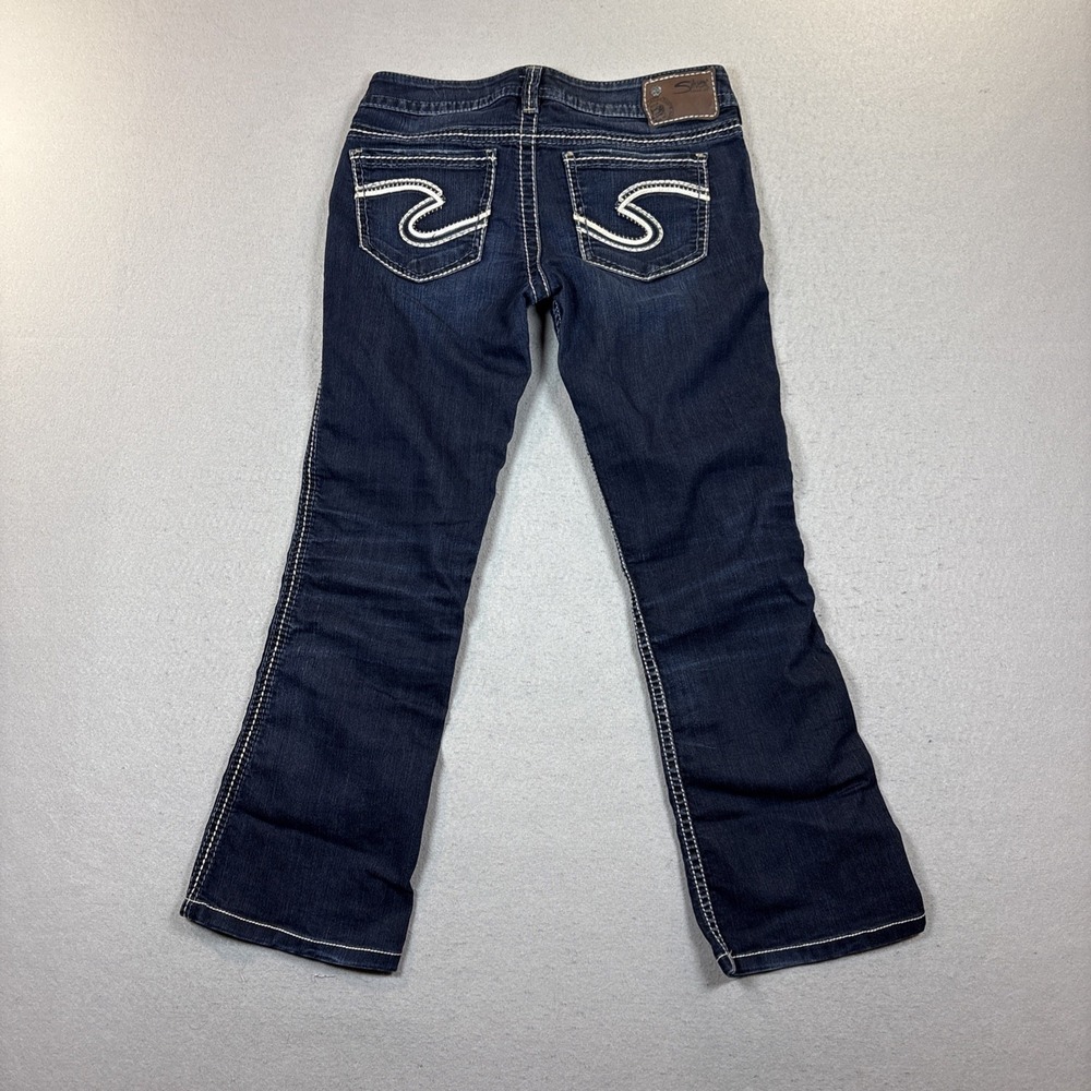 Silver Jeans Women’s 27x27 (Hemmed from 27x33) Dark Blue Frances Dark Wash - Picture 5 of 9